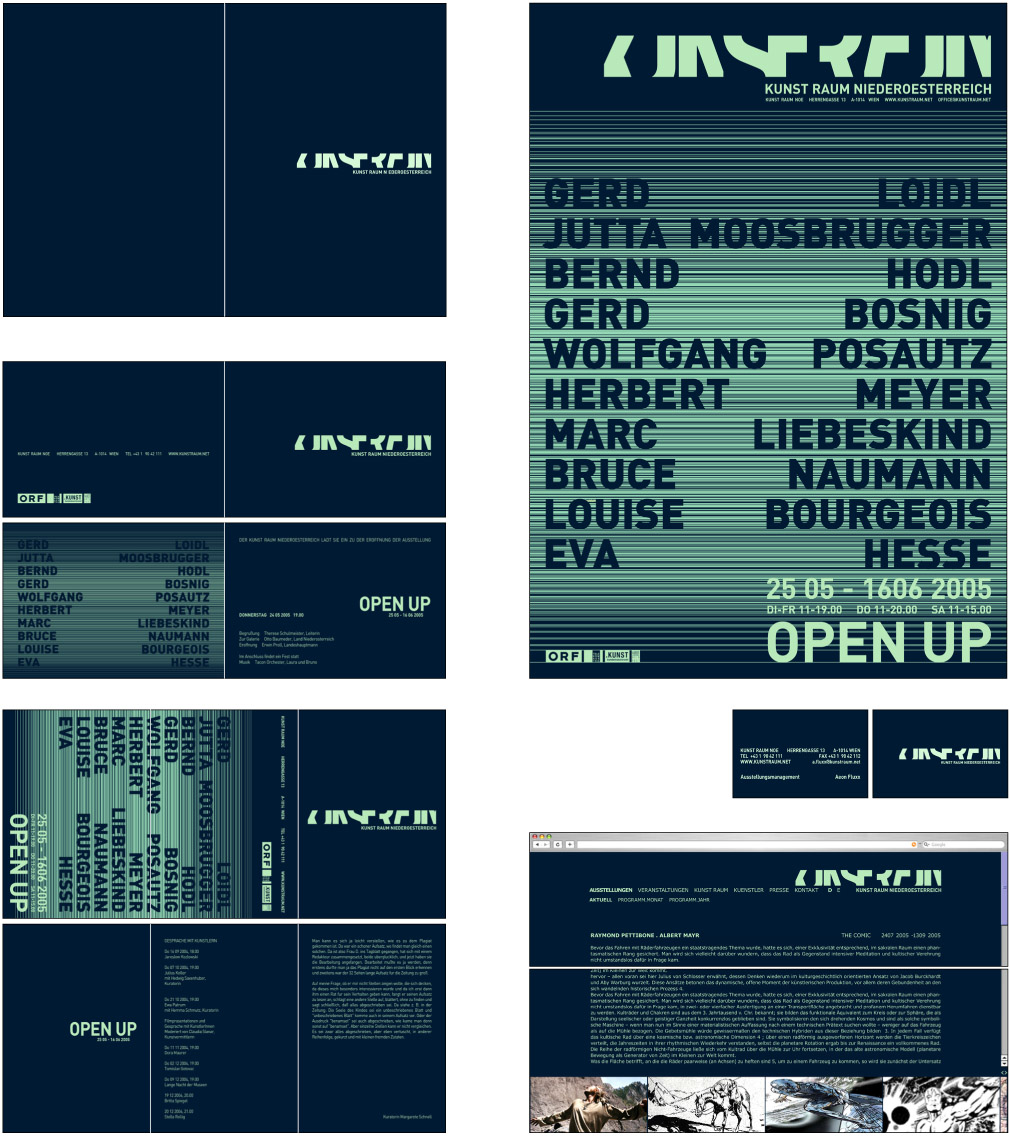 Erika Artaker submission to the corporate design competition for Kunstraum  NOE – example 1