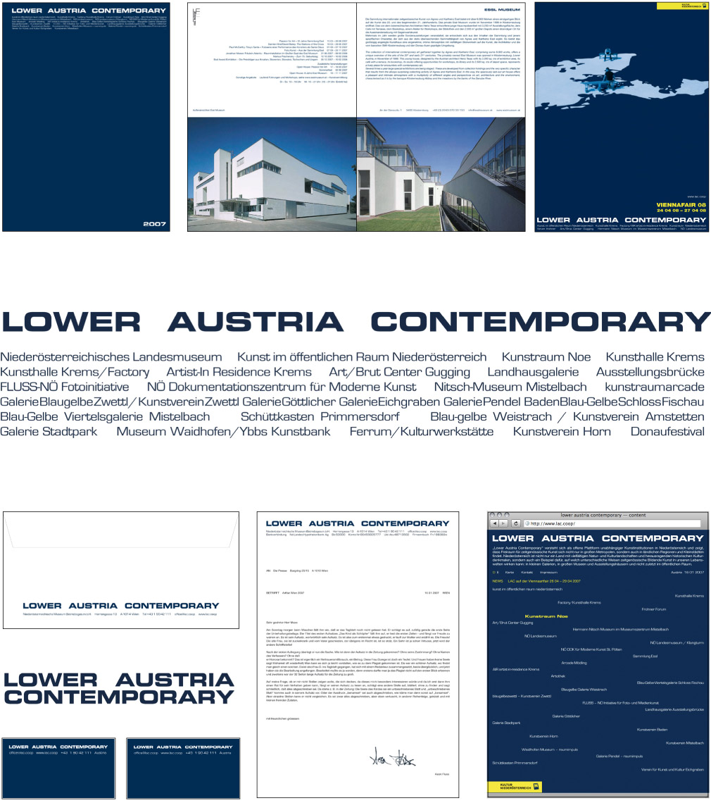 Erika Artaker Loweraustria contemporary corporate identity – exhibition material 