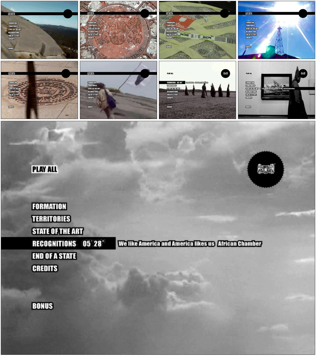 Erika Artaker State of Sabotage dvd menu, interface design – stucture and coding